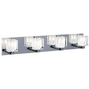   27 Polished Chrome Bathroom Vanity Fixture with Frosted Glass 3484 PC