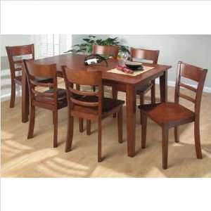   Solid Wood Table Dining Set in Ailey Brown (8 Pieces): Home & Kitchen