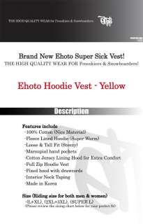 Ehoto Ski & Snowboard Tall Hoodie Vest   YELLOW  