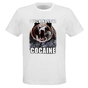 Love Cocaine Funny Drug Bear T Shirt  