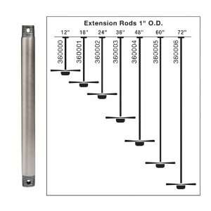 Kichler Lighting 360000OI Fan Down Rod 12 Inch Fan Accessories in Old 