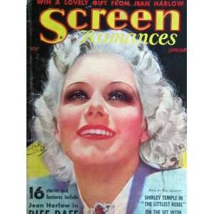    Screen Romances Magazine January 1936: Screen Romances: Books