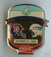 Denver Broncos NFL Football Pin 7 11 Coca Cola Seahawks  