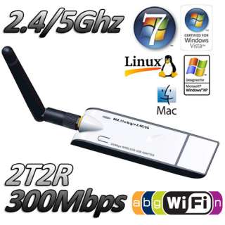 Ralink 300Mbps 802.11 a/b/g/n 2T2R Wireless Wi Fi 2.4/5 GHz dual band 