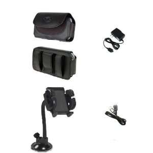  4in1 Home Travel Charger+Leather Case Belt Clip+USB Data 