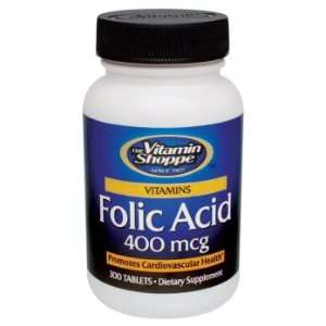   Shoppe   Folic Acid, 400 mcg, 300 tablets: Health & Personal Care