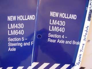 NEW HOLLAND LM430 LM640 TRACTOR TELEHANDLER MANUAL SET  