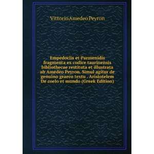   De coelo et mundo (Greek Edition): Vittorio Amedeo Peyron: Books