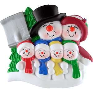  4072 Snowman Family: 6 Personalized Christmas Holiday 