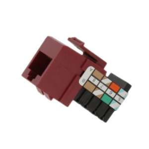 Leviton 41108 RR3 Category 3 QuickPort Connector, Red  