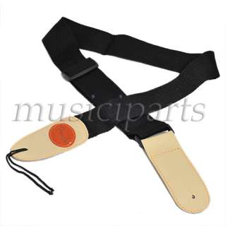 Cotton with Leather Guitar Strap For Fender Guitar  