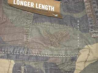 American Eagle AE Mens Ripstop Cargo Long SHORTS CAMO NEW FREE FAST 