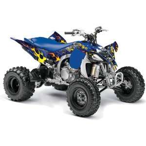   Yamaha YFZ 450 ATV Quad, Graphic Kit   Motorhead Blue Automotive