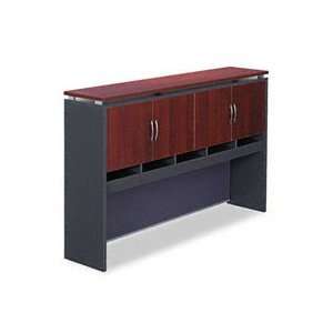   Storage Hutch, 72w x 15d x 44h, Cherry/Charcoal