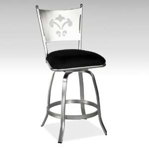  Andrea Memory Swivel Bar Stool in Nickel Plated: Home 