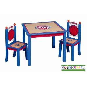  Detroit Pistons Kids Furniture Table & Chairs Set: Sports 