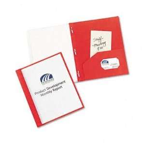   Clear Front Report Covers, Red, Pack of 25 (47798)