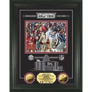 Jerry Rice 24KT ZGold Coin HOF Induction Etched Glass Photo Mint
