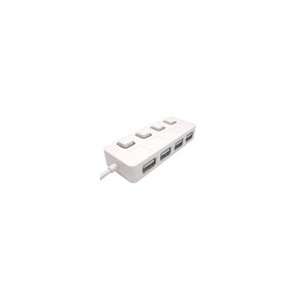  4 Port USB Hub with On/Off Switch White for Alienware 
