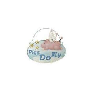  Pig with Wings Pigs Do Fly Metal Sign Wall Decor: Home 