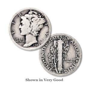  1923 Mercury Silver Dime 