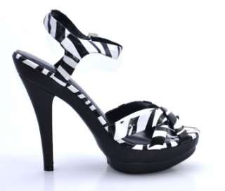 Styluse Zebra Knotted Open Toe Black Sandal Kors  