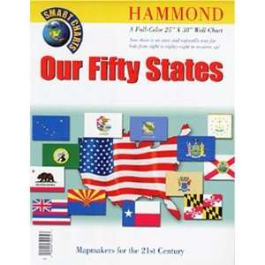  Hammond 705728 Our 50 States Folded Wall Chart Office 