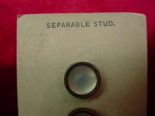 Antique 1879 Nov 11 Best SEPARABLE SHIRT Stud BUTTONS Mother of Pearl 