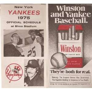  1975 New York Yankees 1975 Official Schedule   Sports 