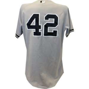  Mariano Rivera NY Yankees 2011 Game Worn #42 Grey Jersey 