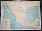 1929 Railroad Map of Mexico. Ferrocarriles Mexicanos. Rare map, read 