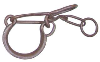 HEAVY FORGED ANTIQUE IRON LEG SHACKLE  