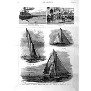  1885 Yachts Genesta Puritan New York Torpedo Berdan