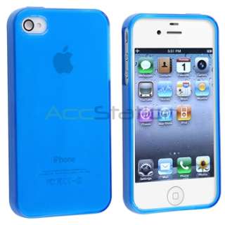 PRIVACY FILTER+BLUE CASE+DC CAR CHARGER For iPhone 4 4S 4G 4GS G 