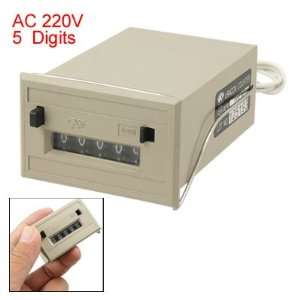  Amico AC 220V Totalizer 5 Digit Electromagnetic Pulse 