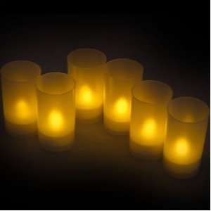  Daffodil LEC006Y   6 Yellow LED Tealights   Flameless 