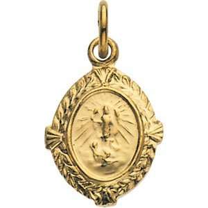  14K Gold St. Raphael Medal with Out Jump Ring: Jewelry