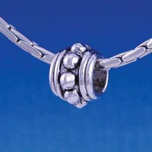  B1305 tlf   Large Bullets Spacer   Im. Rhodium Plated 
