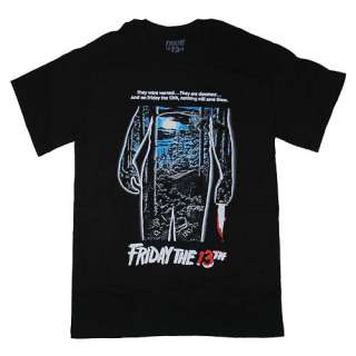 New Friday The 13th Thirteenth Horror Movie Jason Mens Black T Shirt L 