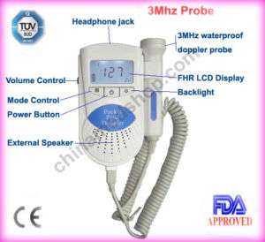 Baby sound fetal doppler, heart monitor with free gel  