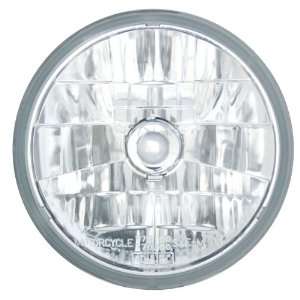 Adjure T70100 Clear Lens 7 Diamond Cut Ice Motorcycle Headlight with 