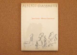 1962 art book on Alberto Giacometti by Jean Genet  