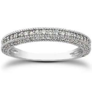  Mill Grained Diamond Bridal Band in 14K Yellow Gold 
