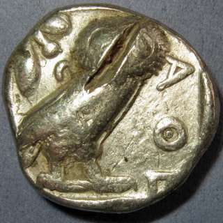 ATHENS OWL Silver TETRADRACHM, Old Style 500 B.C.  