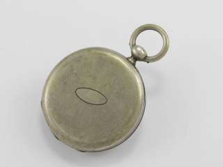 Antique Solid Silver Key Wind Pocket Watch NR  