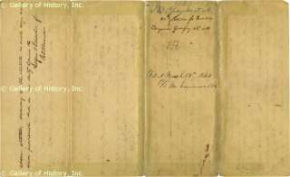 ABRAHAM LINCOLN   AUTOGRAPH DOCUMENT SIGNED CIRCA 1844  