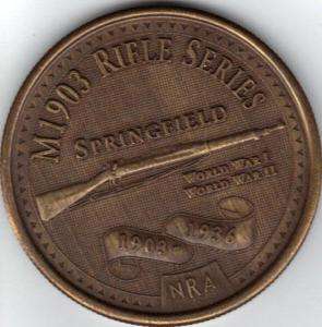 NRA Medal   Winchester M1903 Rifel Series   SPRINGFIELD  