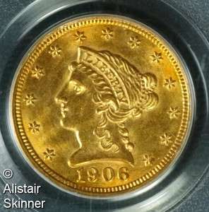 1906 G$2.5 Gold Liberty PCGS MS63 OGH  