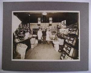 Card Photo GROCERY STORE INTERIOR 1924  