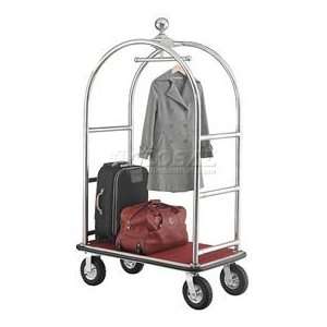  Silver Stainless Steel Bellman Cart Curved Uprights 8 
